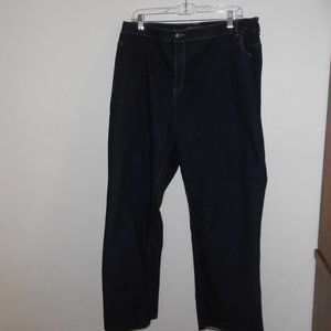 Jessica London Denim Jeans, boyfriend cut (?), Dark Indigo, Size 28